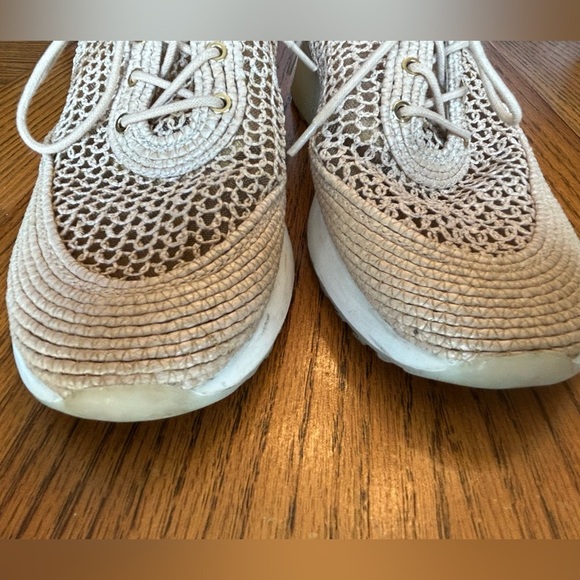 Sam Edelman Delma Tan Fabric Woven Wedge 1 1/2” Heel Sneakers - Picture 8 of 11